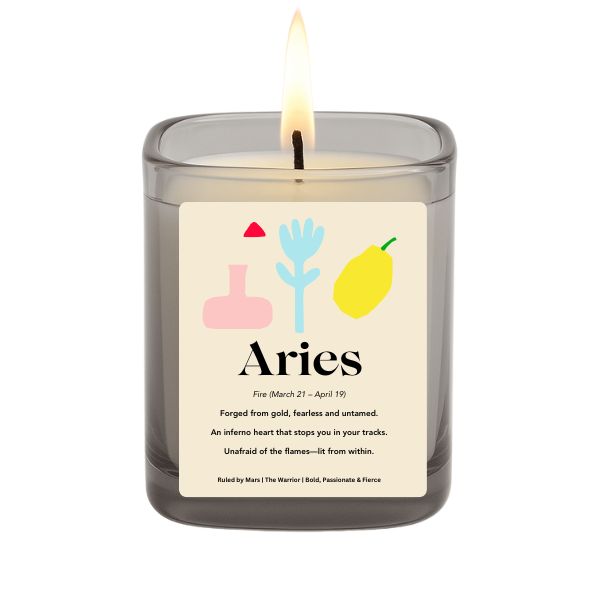 キャンドル Cleanse &co. Candles Aries Zodiac Crystal Candles | Cleanse & Co. – cleanse & co.