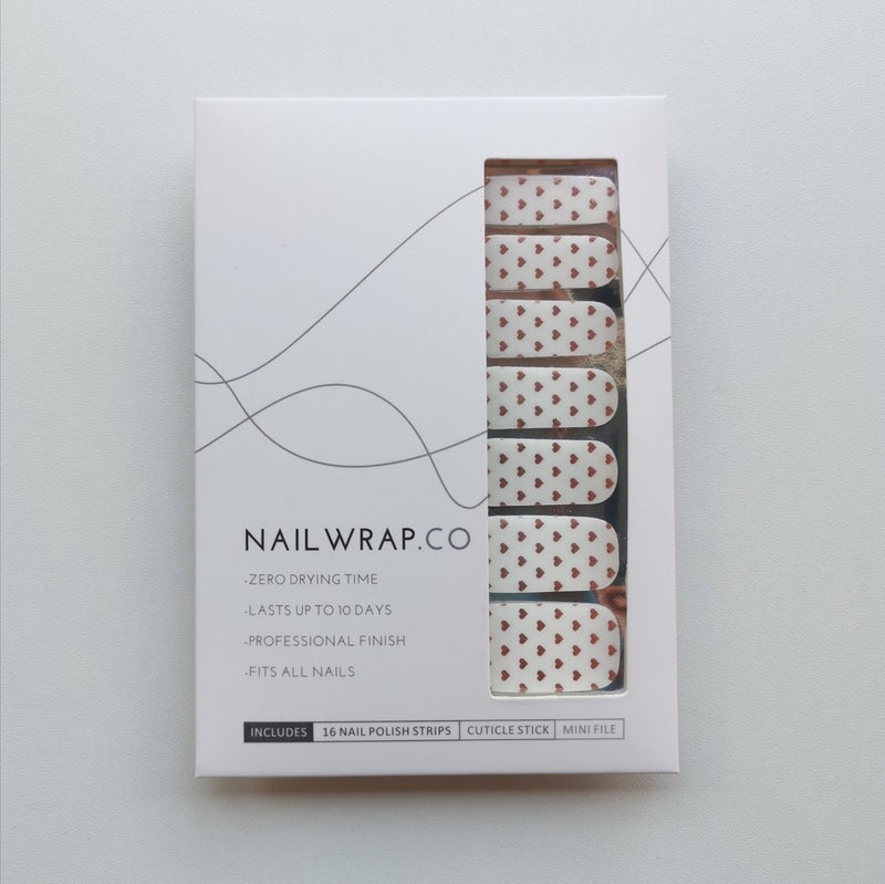 Gold Hearts - Nail Wrap