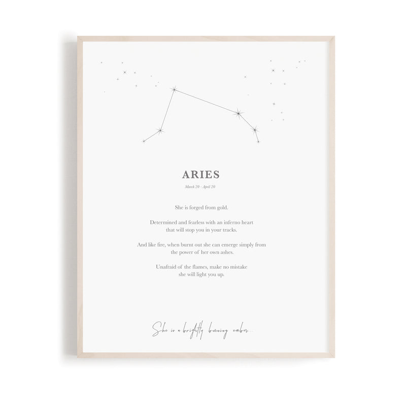 Aries - Zodiac Word A4