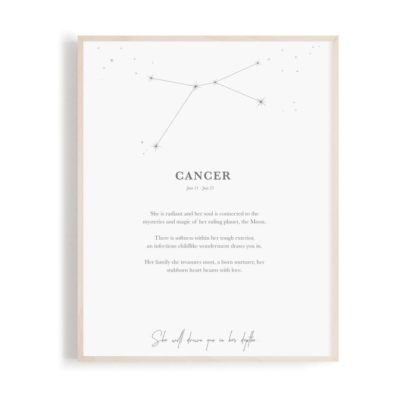 Cancer - Zodiac Word A4