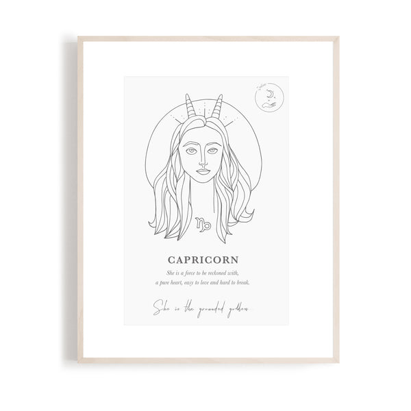 Capricorn - Zodiac Portrait A5