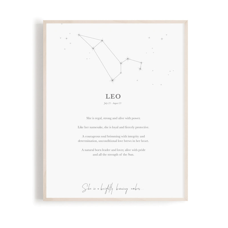 Leo - Zodiac Word A4