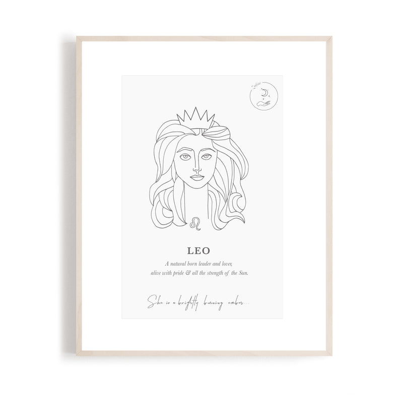 Leo - Zodiac Portrait A5