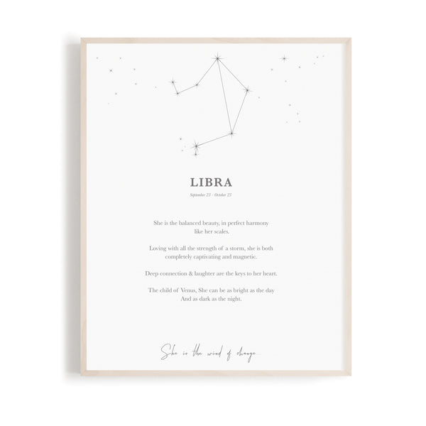 Libra - Zodiac Word A4