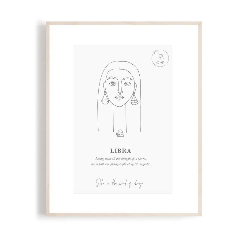 Libra - Zodiac Portrait A5