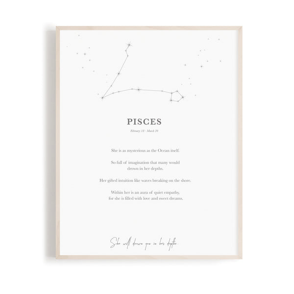 Pisces - Zodiac Word A4