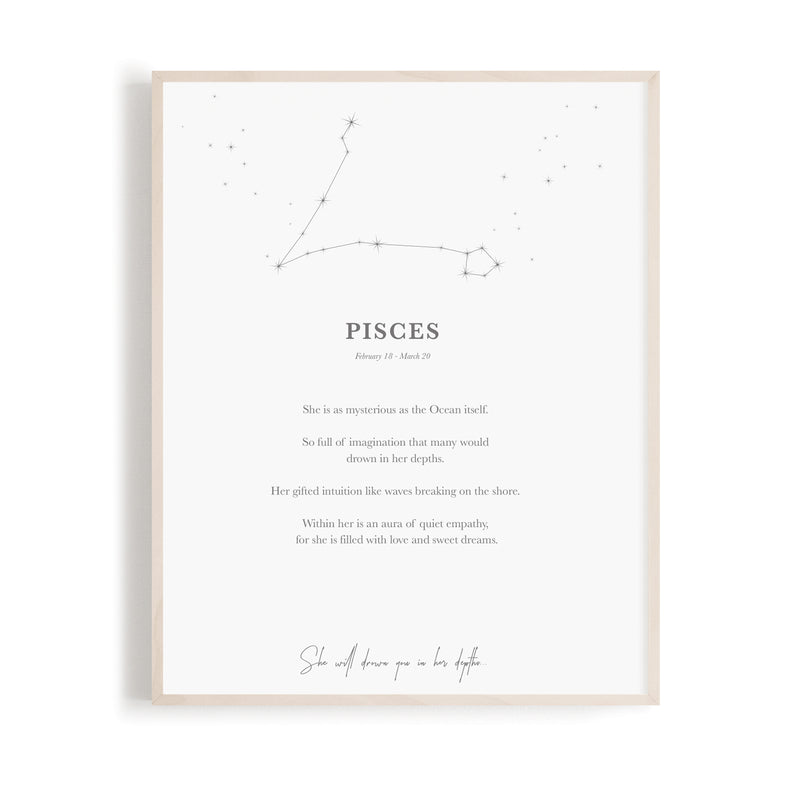 Pisces - Zodiac Word A4