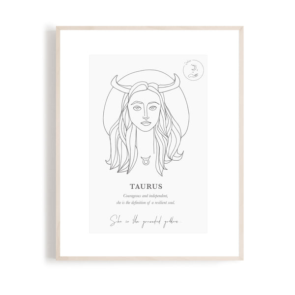 Taurus - Zodiac Portrait A5